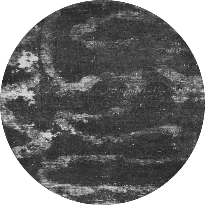 Round Oriental Gray Modern Rug, abs1011gry