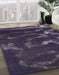 Machine Washable Abstract Viola Purple Rug in a Family Room, wshabs1011