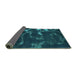 Sideview of Oriental Turquoise Modern Rug, abs1011turq