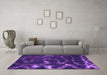 Machine Washable Oriental Purple Modern Area Rugs in a Living Room, wshabs1011pur