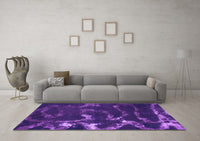 Machine Washable Oriental Purple Modern Rug, wshabs1011pur