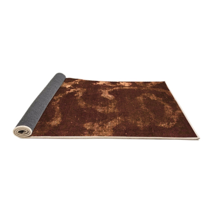 Sideview of Oriental Orange Modern Rug, abs1011org