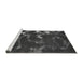 Sideview of Machine Washable Oriental Gray Modern Rug, wshabs1011gry