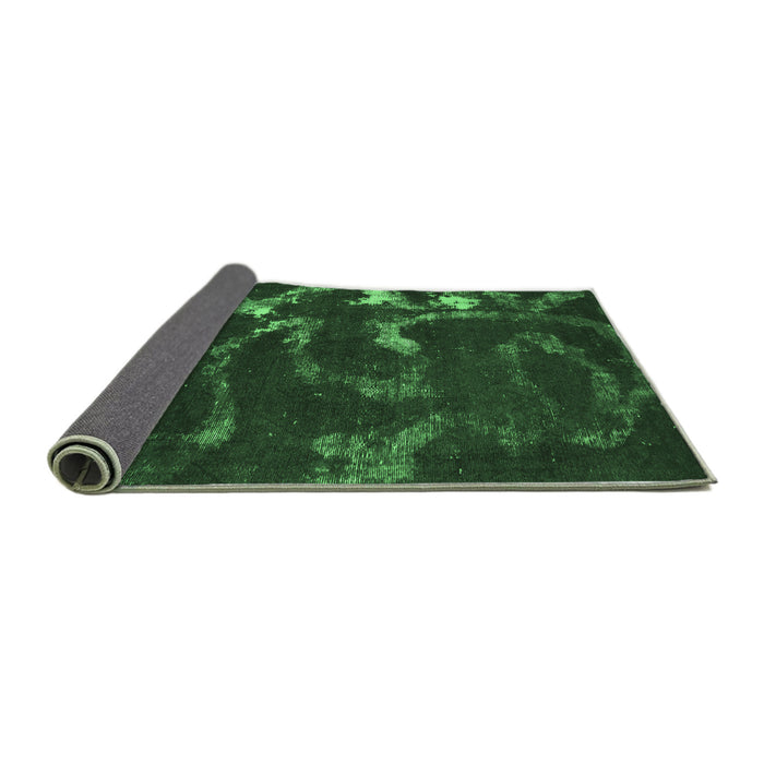 Sideview of Oriental Emerald Green Modern Rug, abs1011emgrn