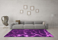 Machine Washable Oriental Pink Modern Rug, wshabs1011pnk