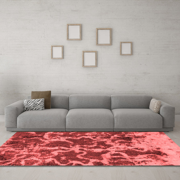 Modern Red Washable Rugs