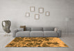 Machine Washable Oriental Orange Modern Area Rugs in a Living Room, wshabs1012org