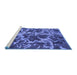 Sideview of Machine Washable Oriental Blue Modern Rug, wshabs1012blu