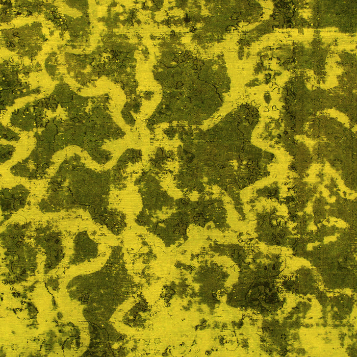 Machine Washable Oriental Yellow Modern Rug, wshabs1012yw