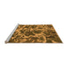 Sideview of Machine Washable Oriental Orange Modern Area Rugs, wshabs1012org