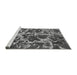 Sideview of Machine Washable Oriental Gray Modern Rug, wshabs1012gry