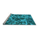 Sideview of Machine Washable Oriental Light Blue Modern Rug, wshabs1012lblu