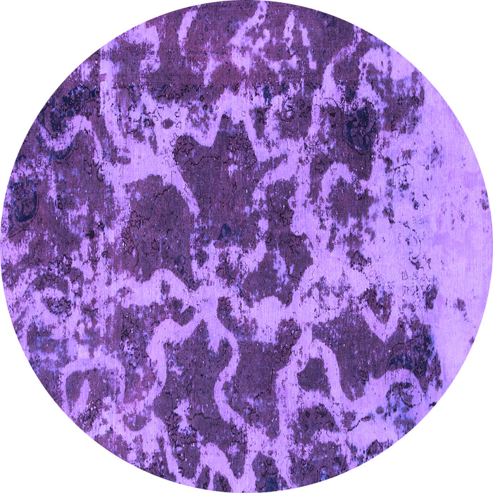 Round Oriental Purple Modern Rug, abs1012pur