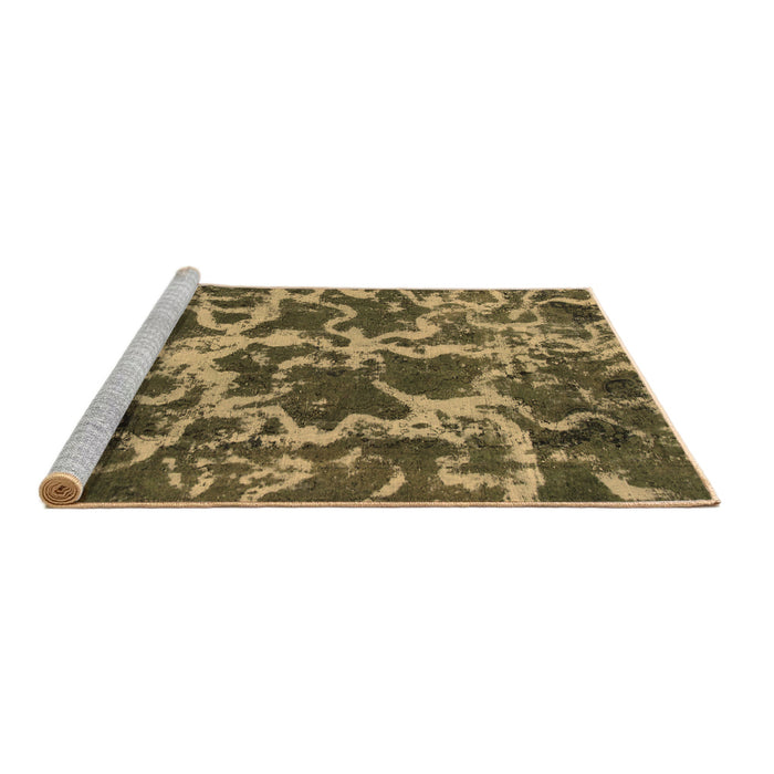 Sideview of Machine Washable Oriental Brown Modern Rug, wshabs1012brn