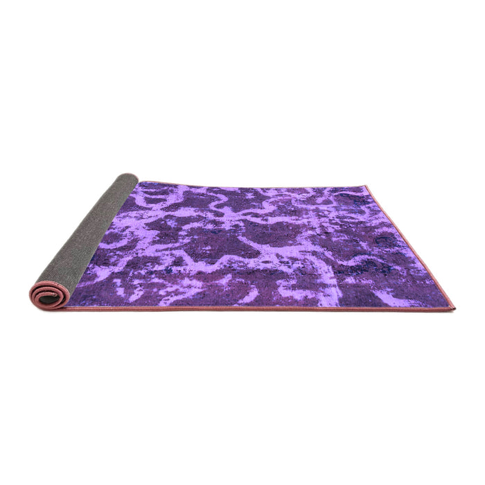 Sideview of Oriental Purple Modern Rug, abs1012pur