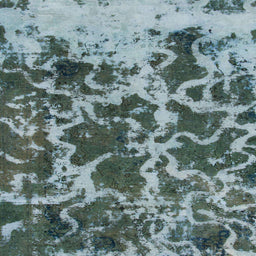 Square Machine Washable Abstract Columbia Blue Rug, wshabs1012