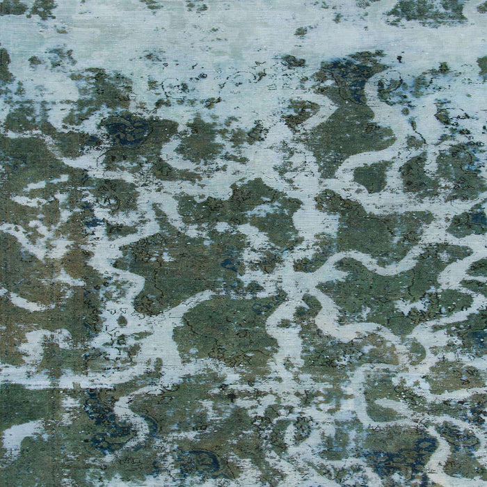 Square Machine Washable Abstract Columbia Blue Rug, wshabs1012