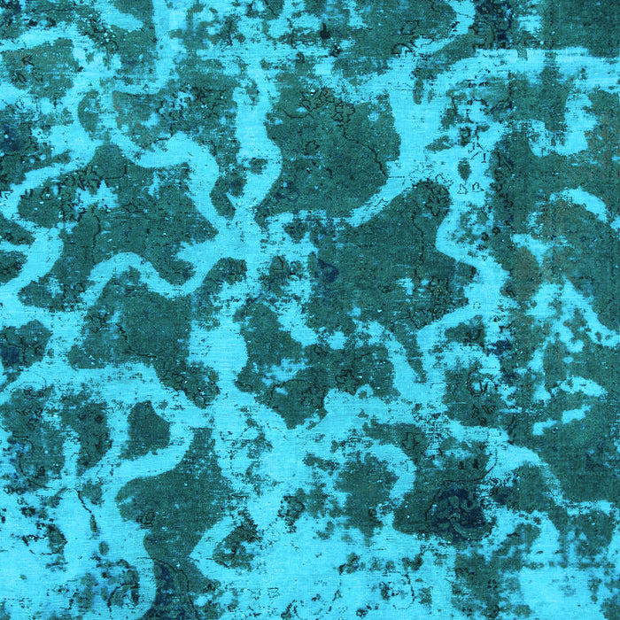 Machine Washable Oriental Light Blue Modern Rug, wshabs1012lblu