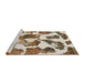 Sideview of Machine Washable Abstract Light Brown Rug, wshabs1013
