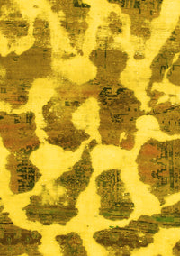 Oriental Yellow Modern Rug, abs1013yw