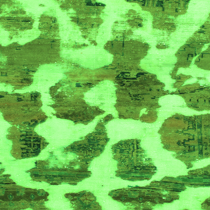 Square Oriental Green Modern Rug, abs1013grn