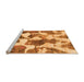 Sideview of Machine Washable Oriental Orange Modern Area Rugs, wshabs1013org