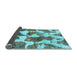 Sideview of Oriental Light Blue Modern Rug, abs1013lblu