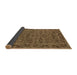 Sideview of Abstract Dark Bronze Brown Oriental Rug, abs1014