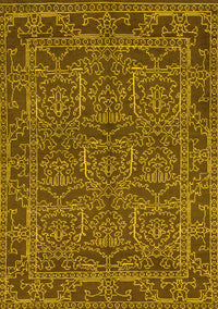 Oriental Yellow Modern Rug, abs1014yw