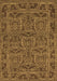 Machine Washable Oriental Brown Modern Rug, wshabs1014brn