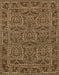 Abstract Dark Bronze Brown Oriental Rug, abs1014