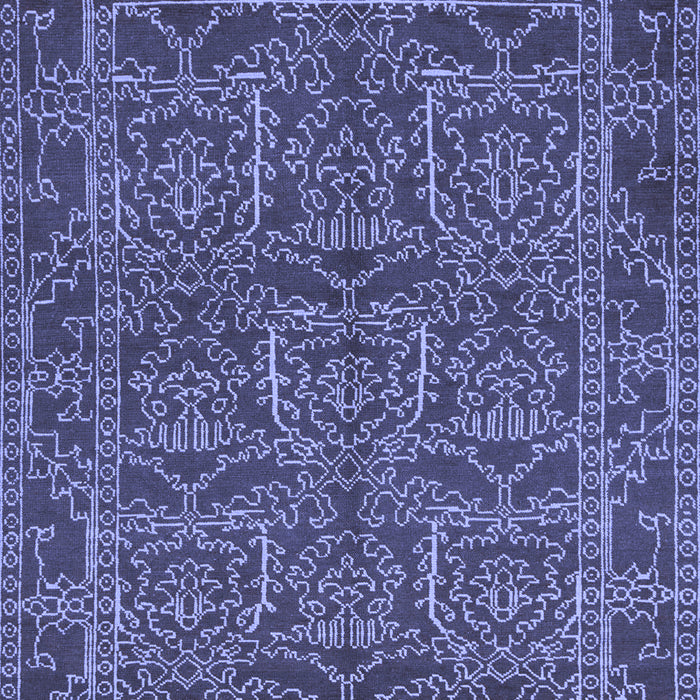 Machine Washable Oriental Blue Modern Rug, wshabs1014blu