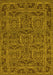 Machine Washable Oriental Yellow Modern Rug, wshabs1014yw