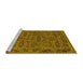 Sideview of Machine Washable Oriental Yellow Modern Rug, wshabs1014yw