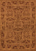 Machine Washable Oriental Orange Modern Area Rugs, wshabs1014org