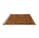 Sideview of Machine Washable Oriental Orange Modern Area Rugs, wshabs1014org