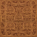 Square Machine Washable Oriental Orange Modern Area Rugs, wshabs1014org