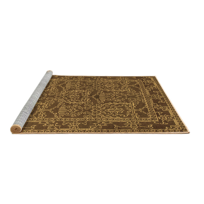 Sideview of Machine Washable Oriental Brown Modern Rug, wshabs1014brn