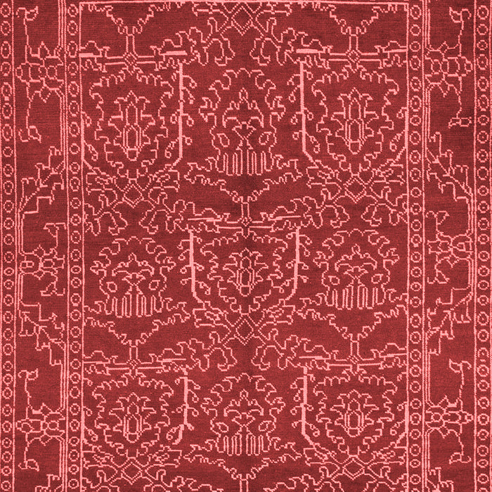 Machine Washable Oriental Red Modern Rug, wshabs1014red