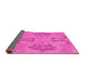 Sideview of Oriental Pink Modern Rug, abs1015pnk