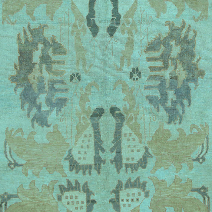 Machine Washable Oriental Light Blue Modern Rug, wshabs1015lblu