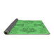 Sideview of Oriental Emerald Green Modern Rug, abs1015emgrn