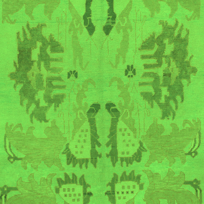 Machine Washable Oriental Green Modern Area Rugs, wshabs1015grn