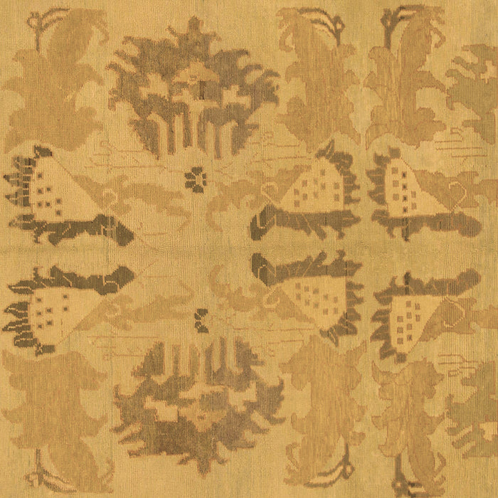 Square Machine Washable Oriental Brown Modern Rug, wshabs1015brn