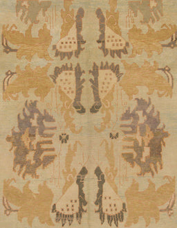 Machine Washable Abstract Cinnamon Brown Rug, wshabs1015
