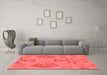 Modern Red Washable Rugs