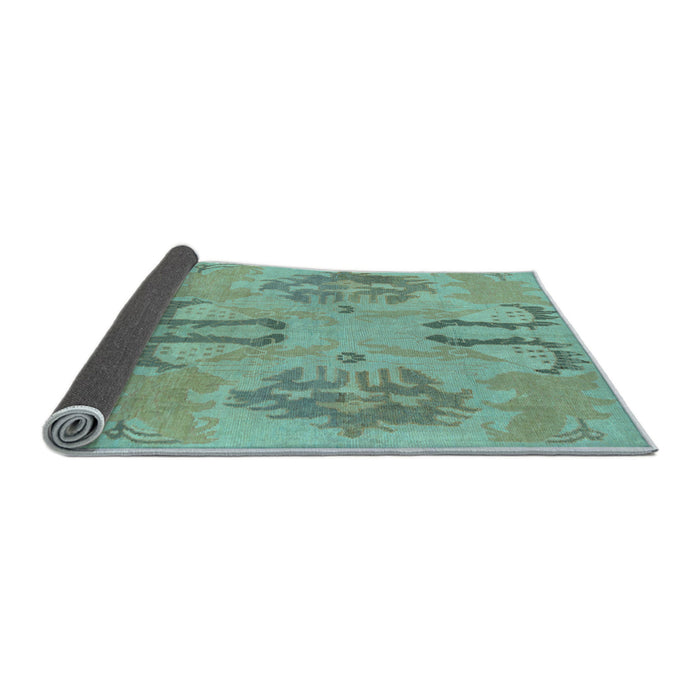Sideview of Oriental Light Blue Modern Rug, abs1015lblu