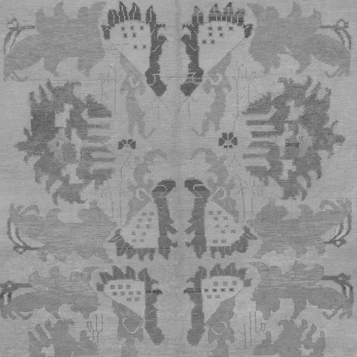 Square Machine Washable Oriental Gray Modern Rug, wshabs1015gry