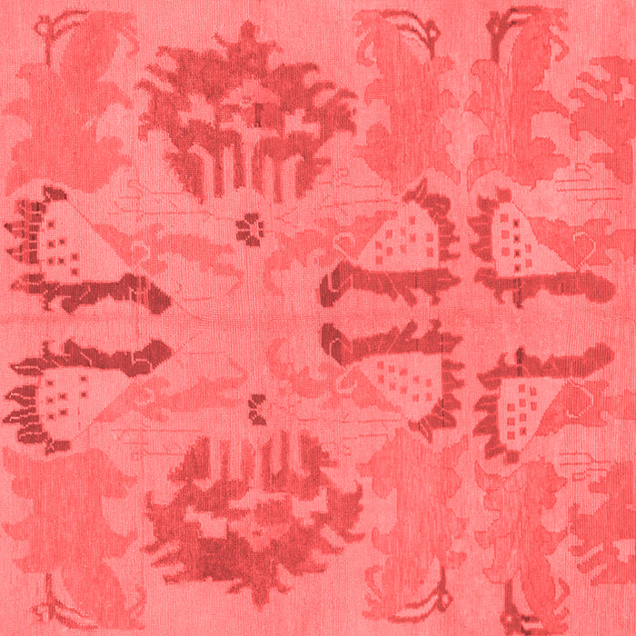 Machine Washable Oriental Red Modern Rug, wshabs1015red