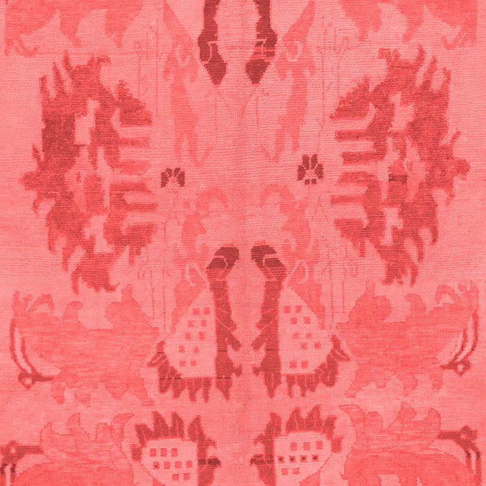 Machine Washable Oriental Red Modern Rug, wshabs1015red